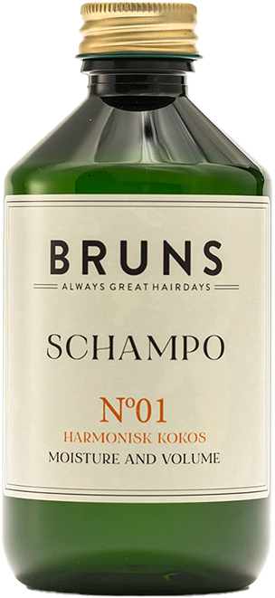BRUNS Shampoo nr. 01 – Kokos & Kardemom | Reisformaat 100 ml