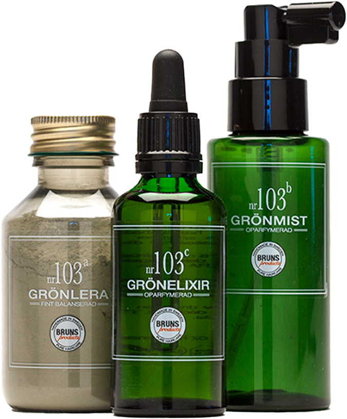 Parfumvrij Natuurlijk Groen serum -BRUNS PRODUCTS- nr. 104c - 50 ml normale tot vette huid