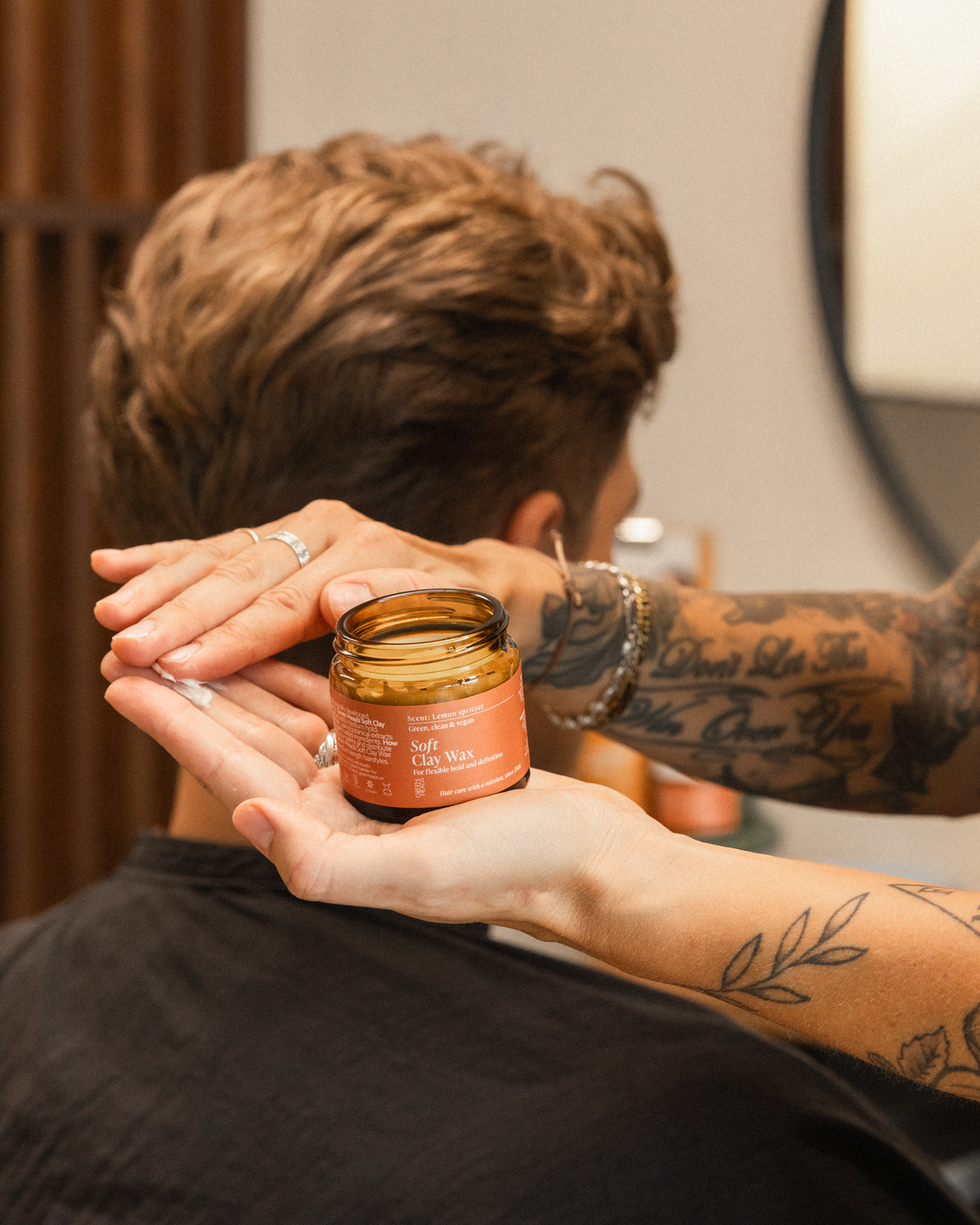 Haarstyling GREEN HEADS  Soft Clay Wax-Vegan
