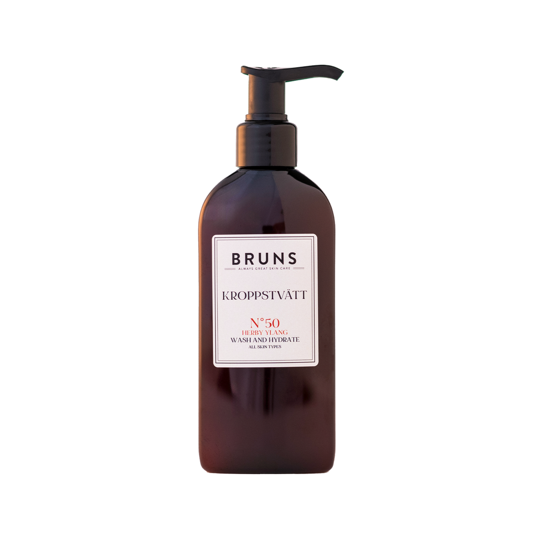 Bruns natuurlijke body wash no 50 bruin pomp flesje