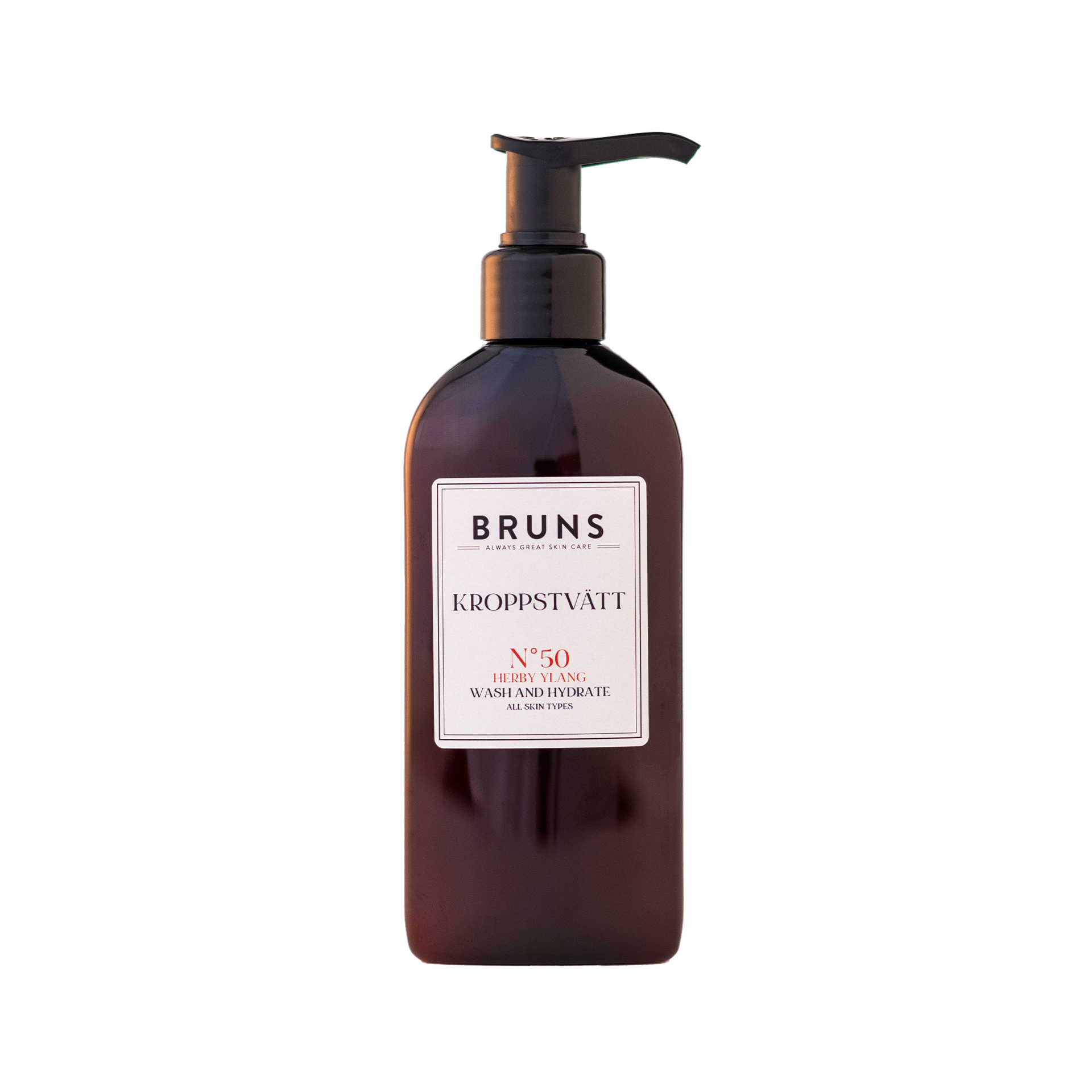 Bruns natuurlijke body wash no 50 bruin pomp flesje