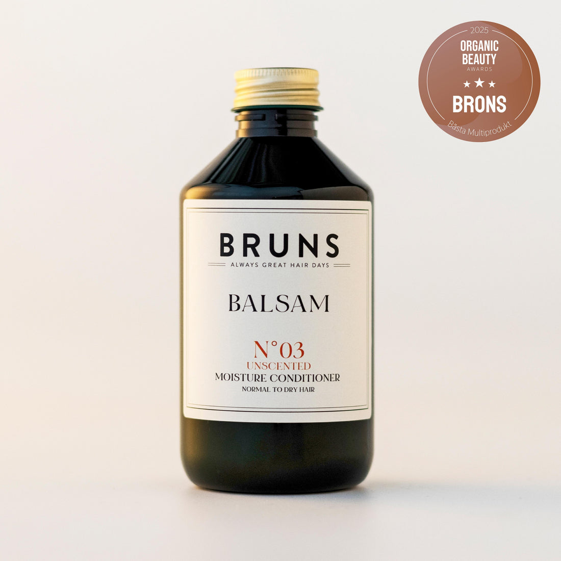 BRUNS Balsam Conditioner 03 parfumvrij 300 ml – brons winnaar Organic Beauty Awards  &